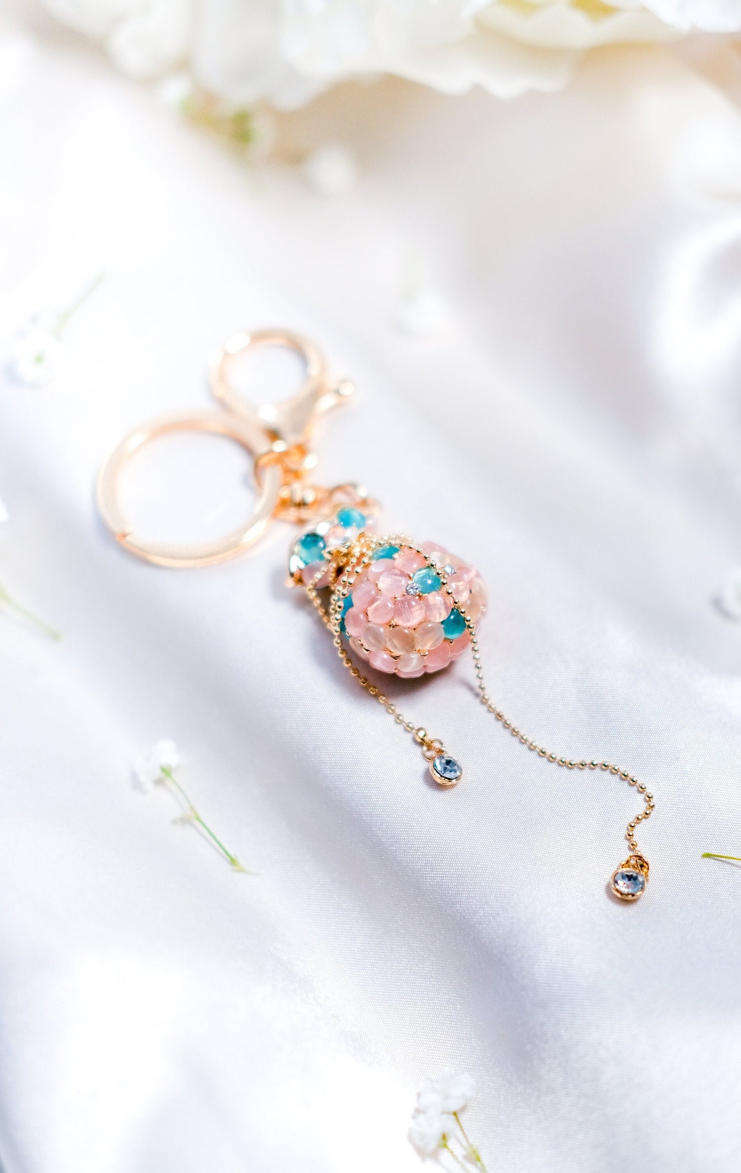 Elegant Pink Keychain Gift Bag Accessory Purse Charm Gift For Best Friend Keychain For Women Birthday Ideas Aesthetic Decor