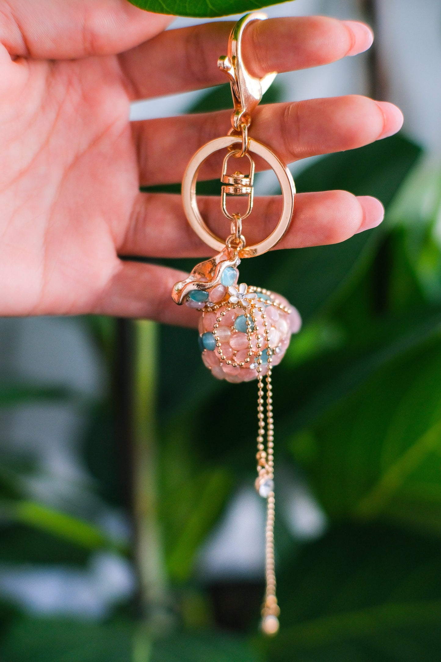 Elegant Pink Keychain Gift Bag Accessory Purse Charm Gift For Best Friend Keychain For Women Birthday Ideas Aesthetic Decor