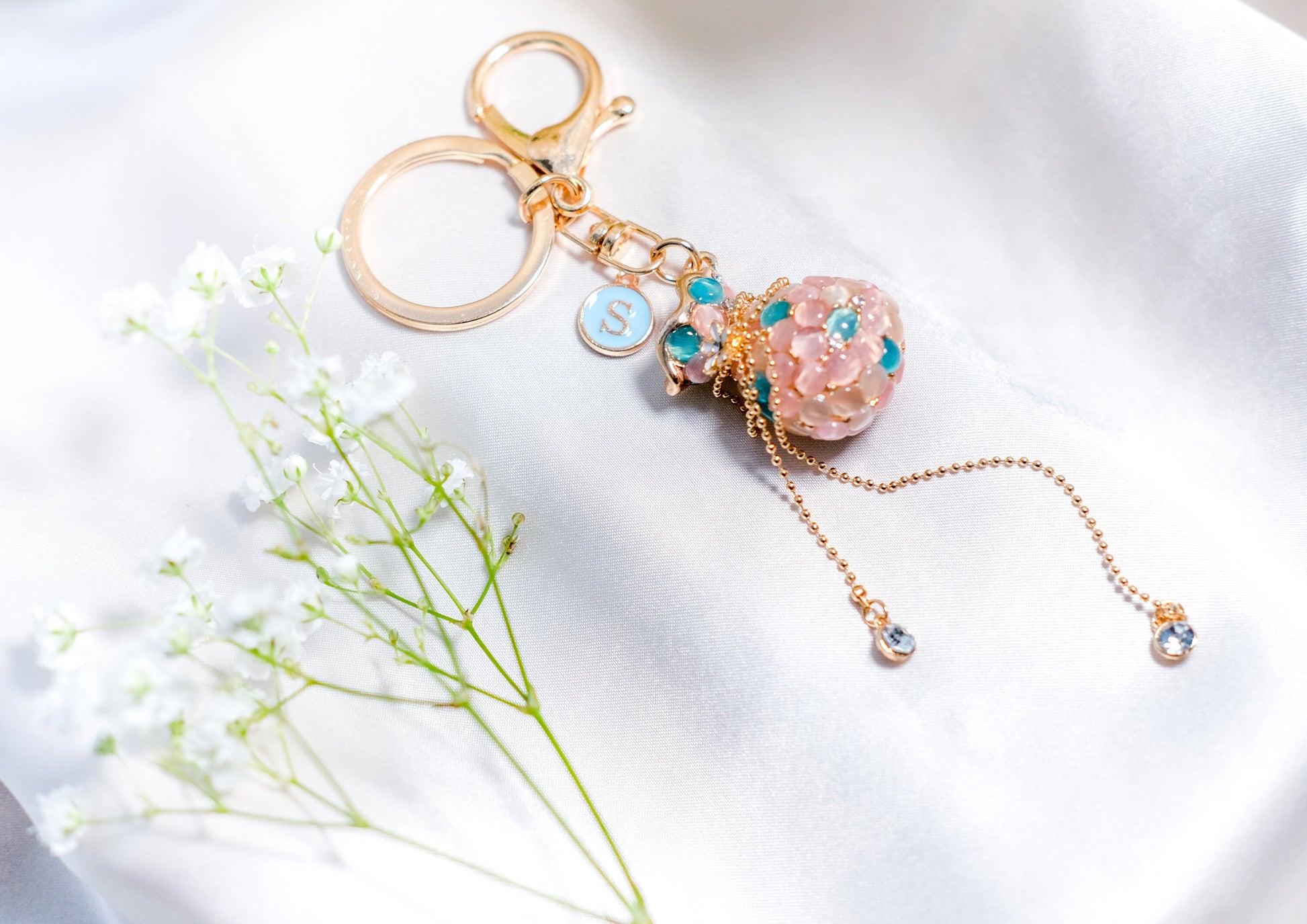 Elegant Pink Keychain Gift Bag Accessory Purse Charm Gift For Best Friend Keychain For Women Birthday Ideas Aesthetic Decor