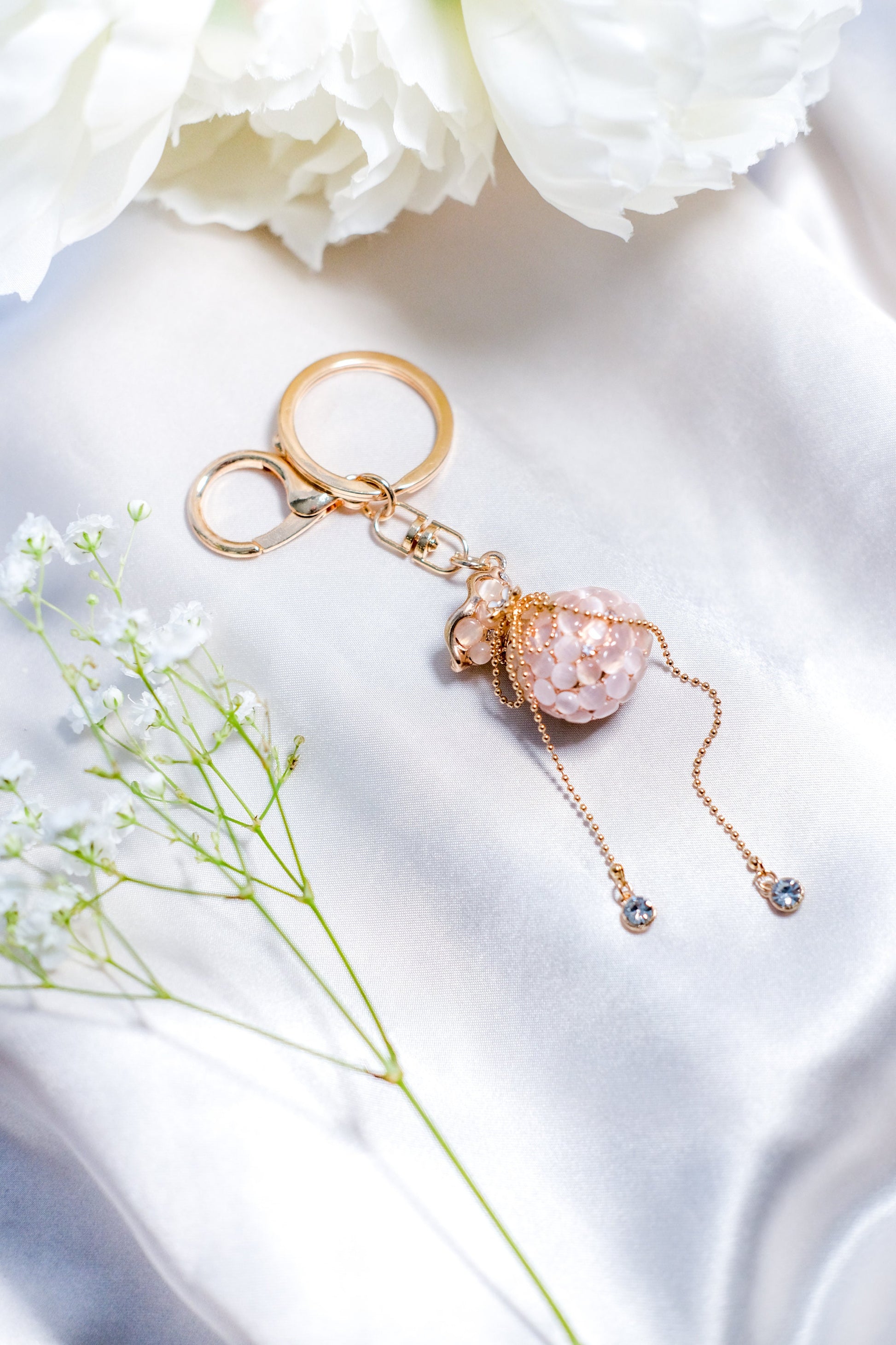 Pink Keychain Elegant Personalized Gift Bag Accessory Purse Charm Gift For Best Friend Keychain For Women Birthday Ideas Aesthetic Decor