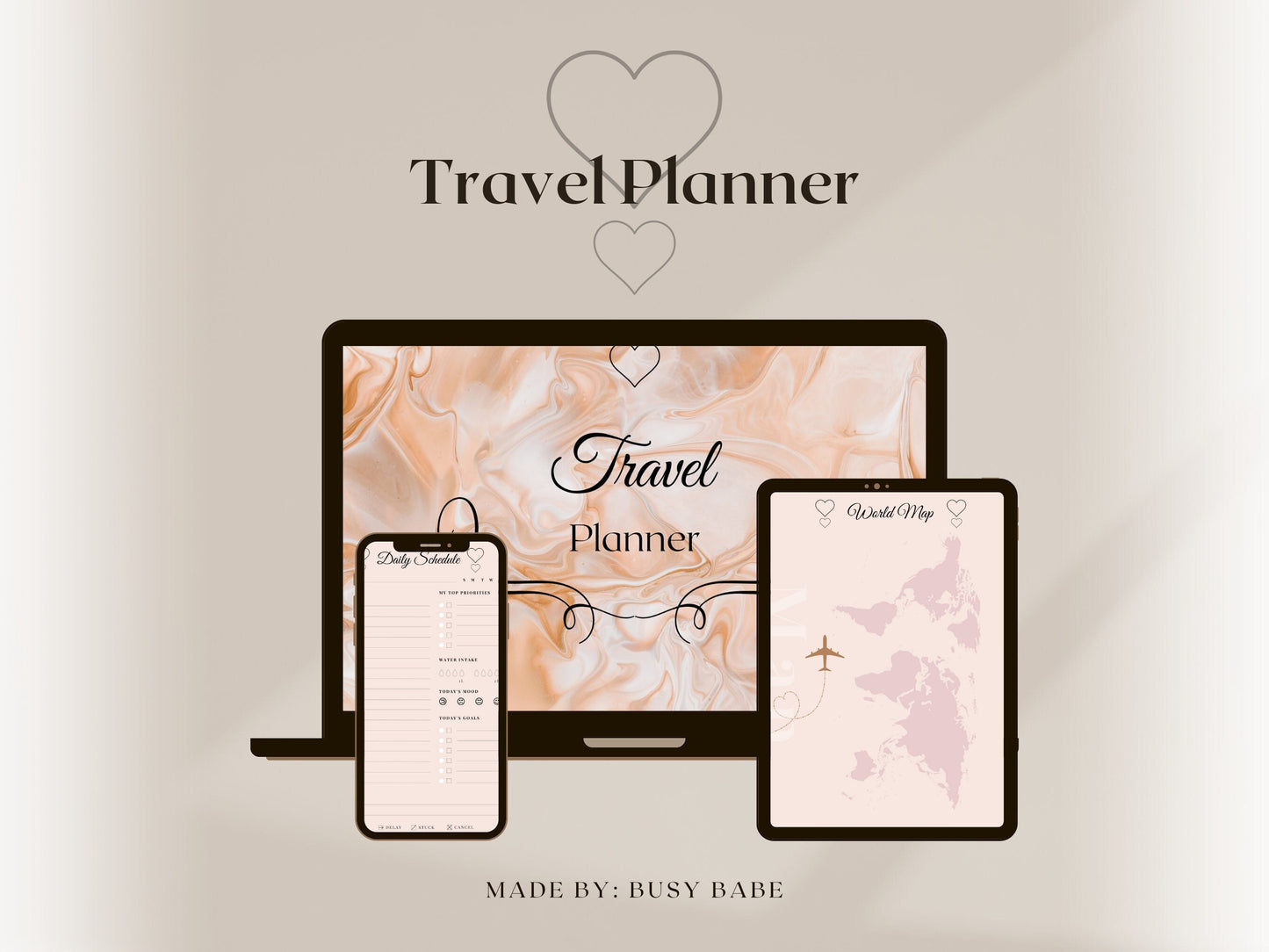 Travel Planner Digital Vacation Journal Goodnotes Planner Ipad Checklist Daily Planner Aesthetic Holiday Journal Minimalist