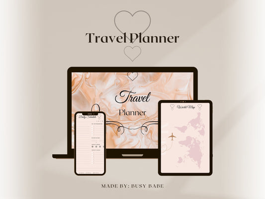 Travel Planner Digital Vacation Journal Goodnotes Planner Ipad Checklist Daily Planner Aesthetic Holiday Journal Minimalist