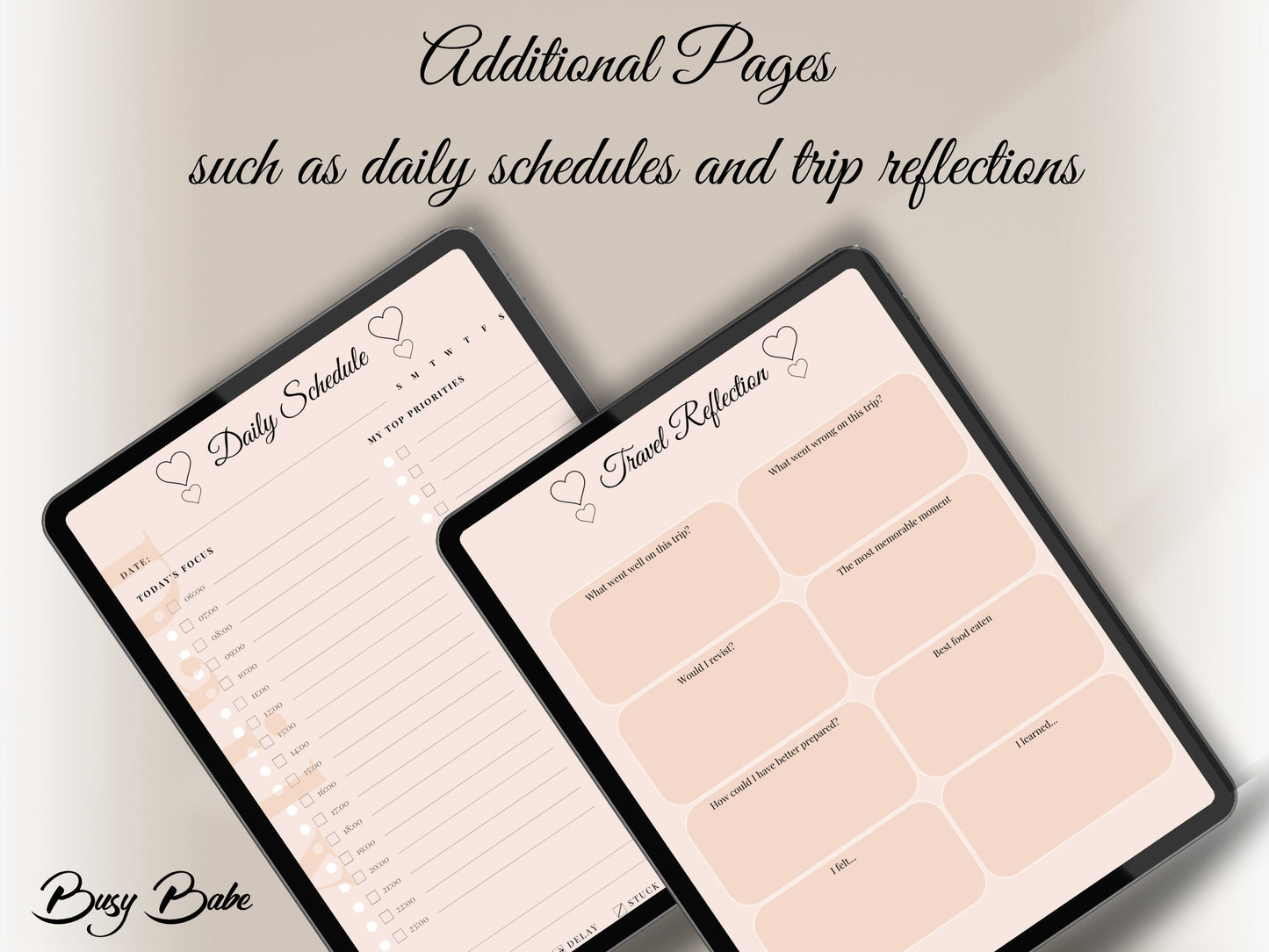 Travel Planner Digital Vacation Journal Goodnotes Planner Ipad Checklist Daily Planner Aesthetic Holiday Journal Minimalist