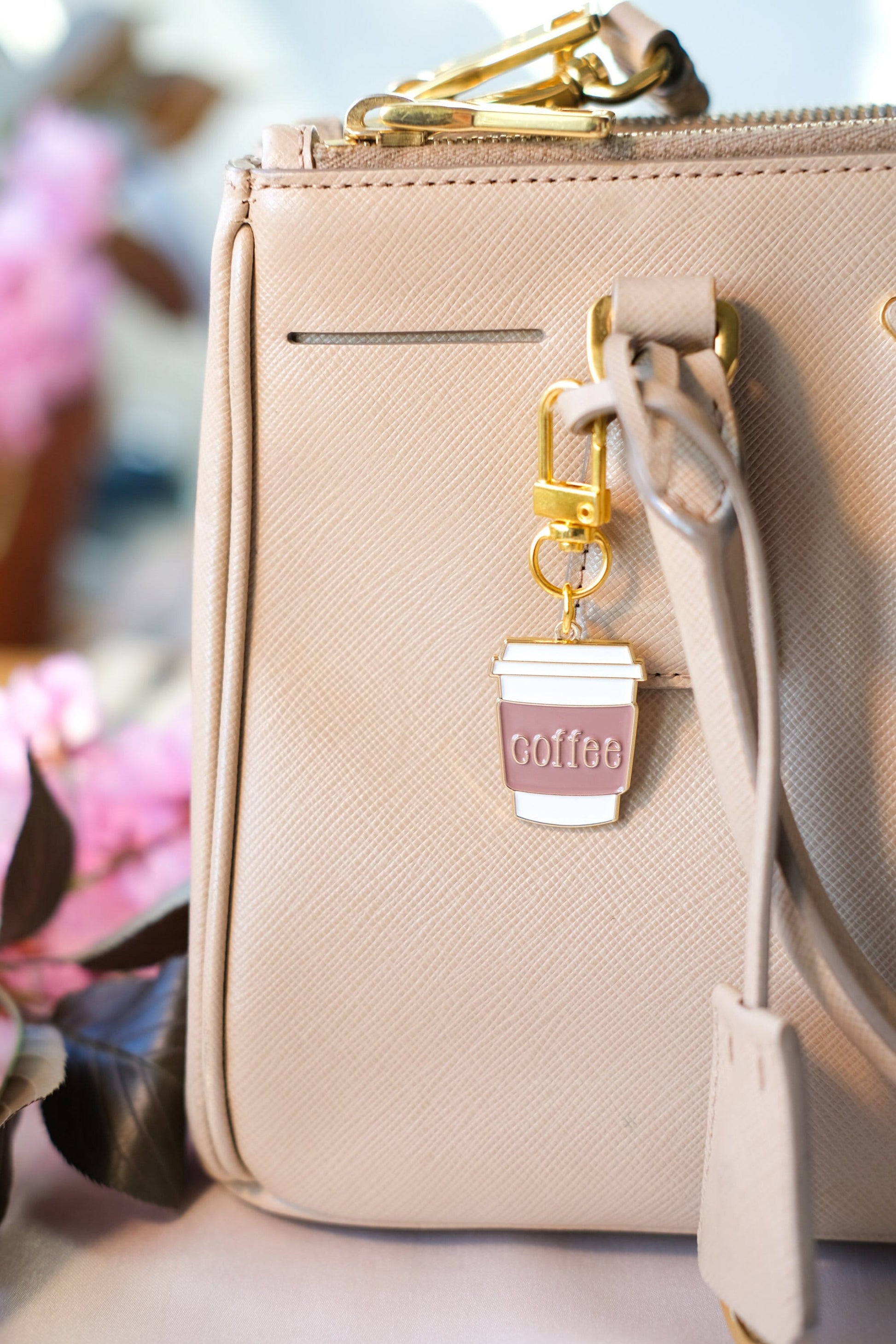 Coffee Keychain For Coffee Lovers Bag Charm For Purse Cute BFF Keychain Gift Idea For Her Coffee Mom Keychain For Women Birthday Gift Sister
