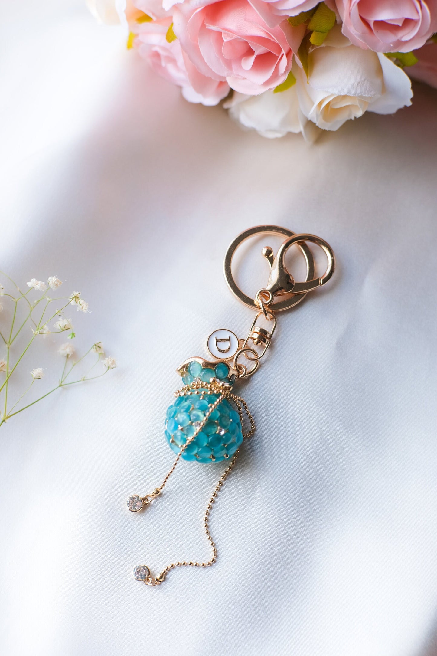 Jeweled Keychain Personalized Gift Bag Accessory Purse Charm Gift For Best Friend Keychains For Women Birthday Ideas Gift For Girlfriend