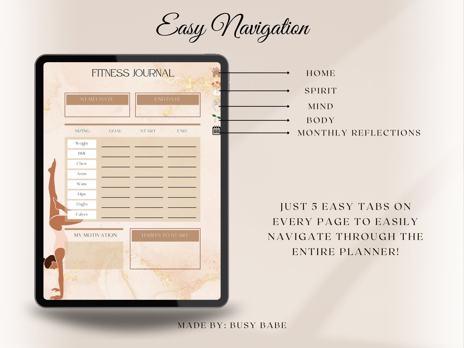 Self Care Planner Digital Wellness Guide Mental Health Checklist Goal Planner Daily Well Being Journal Self-Care Gift Gratitude Journal
