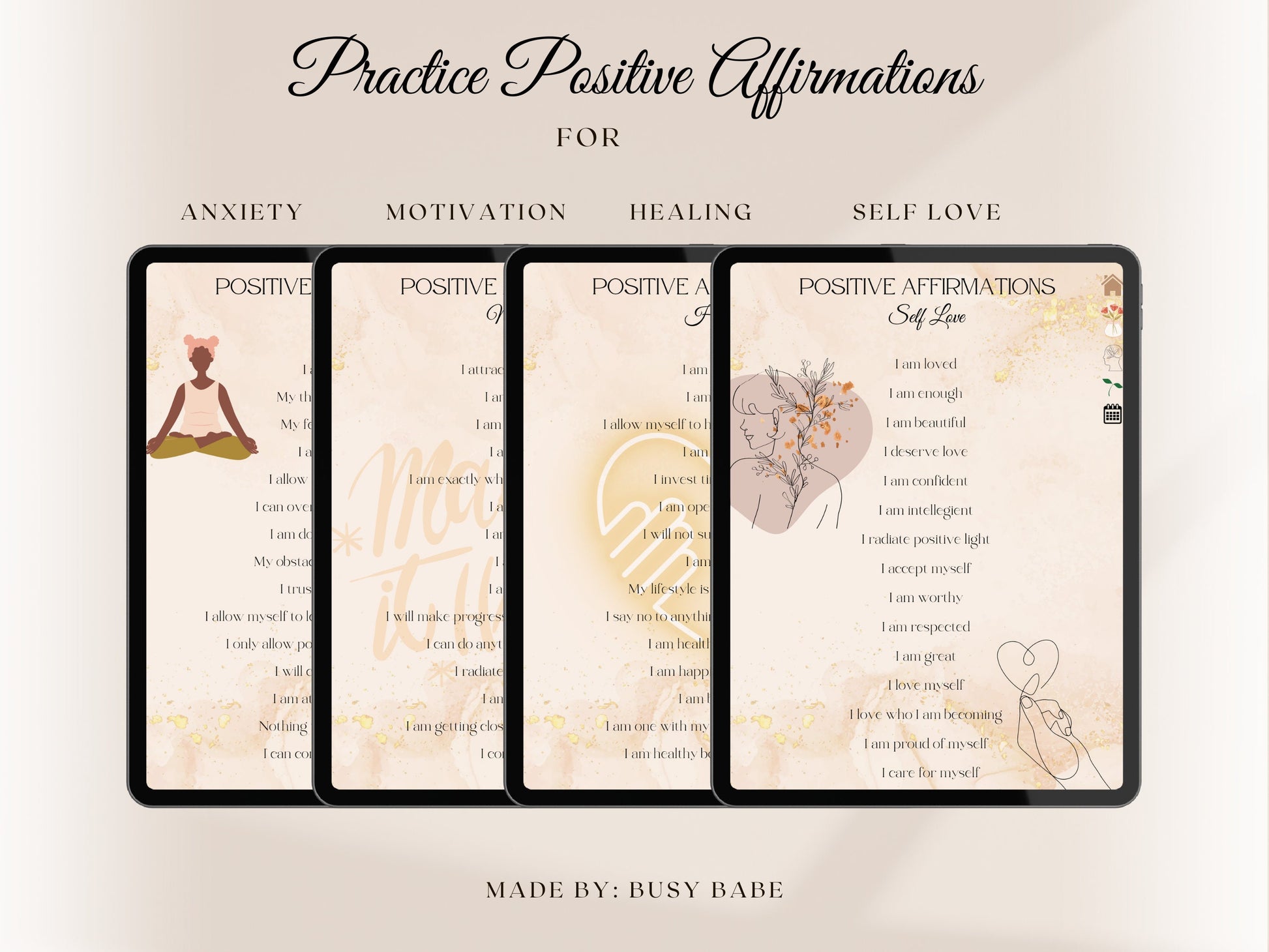 Self Care Planner Digital Wellness Guide Mental Health Checklist Goal Planner Daily Well Being Journal Self-Care Gift Gratitude Journal