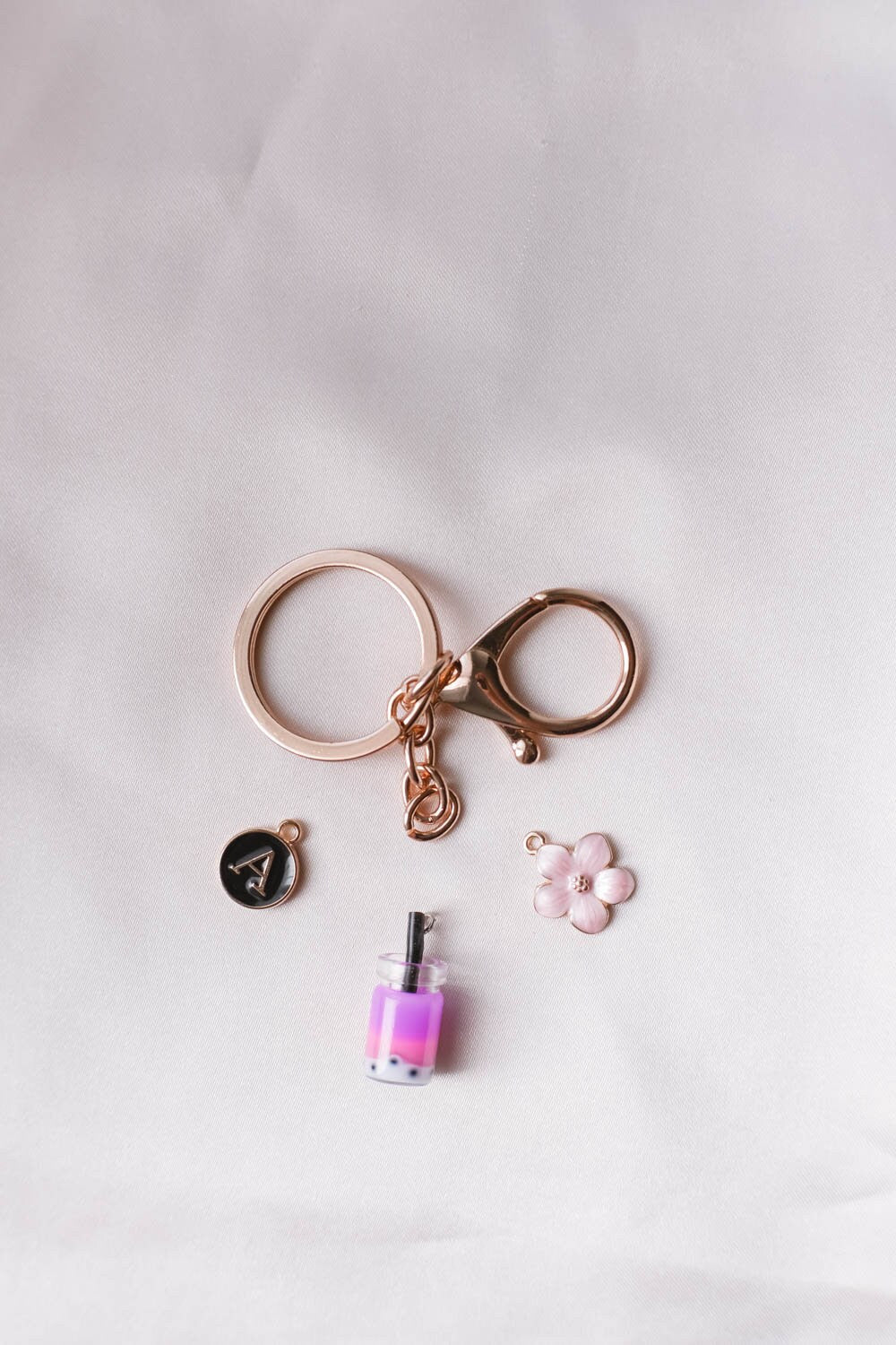 Personalized Bubble Tea Keychain, Random Colore, Summer Accessories, Elegant Gift for Best Friend, Bag Charm, Boba Tea Charm, Food Lover