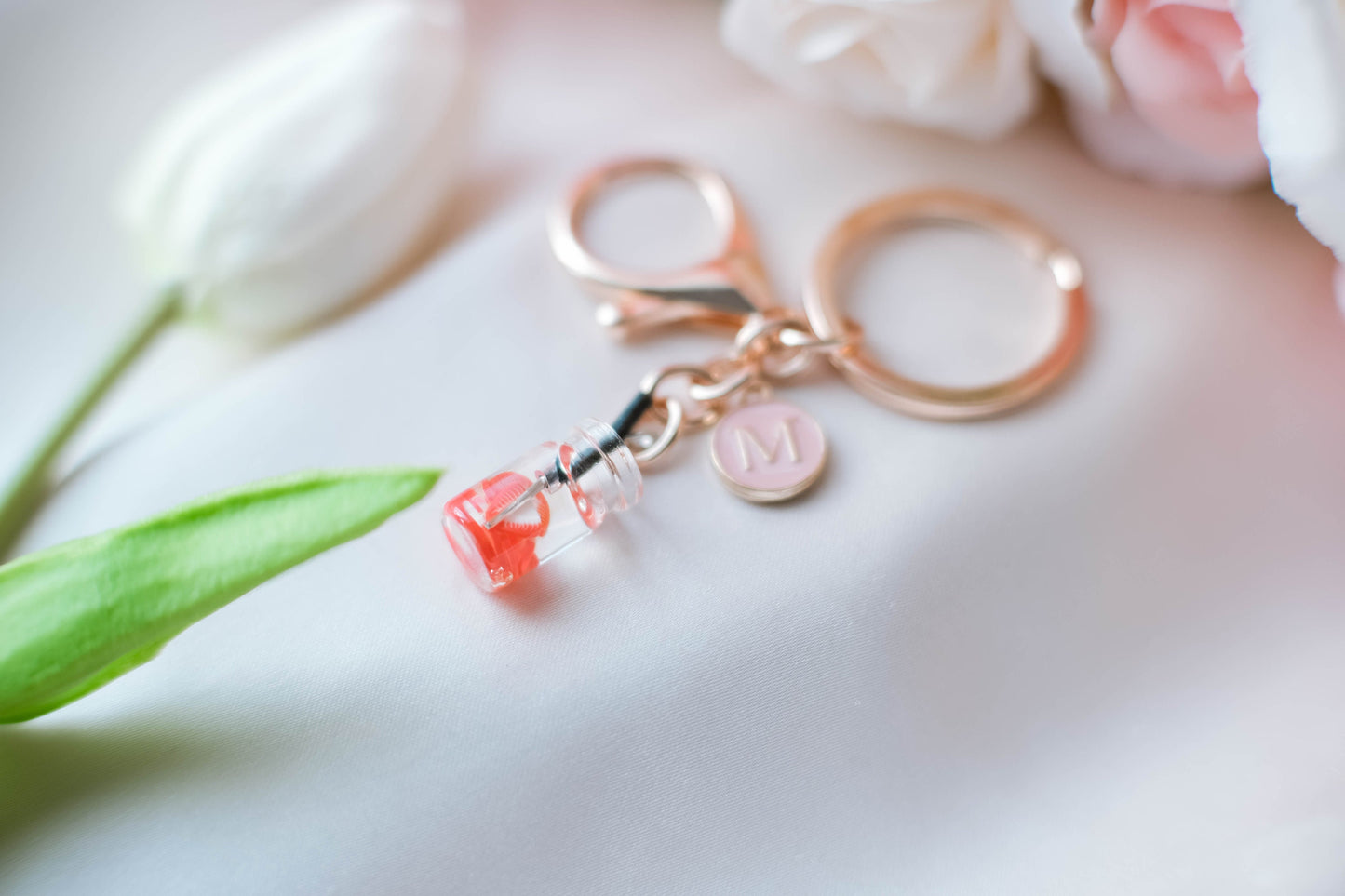 Personalized Fruit Drink Keychain, Random Choice, Summer Accessories, Fall Ideas, Gift for Best Friend, Bag Charm, Foodie Gift,Initial Charm
