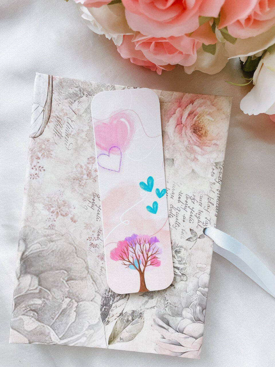 Cute Bookmark Pack With Bow Ribbon, Book Lover Gift, Pink Bookmarks, Book Accessory, Cute Stationery Set, BookTok Lover, Kawaii Bookmark