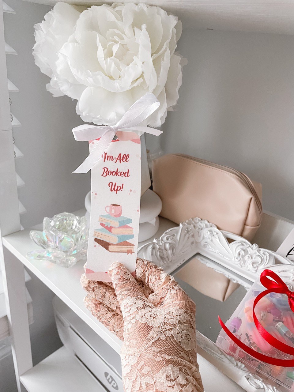 Cute Bookmark Pack With Bow Ribbon, Book Lover Gift, Pink Bookmarks, Book Accessory, Cute Stationery Set, BookTok Lover, Kawaii Bookmark