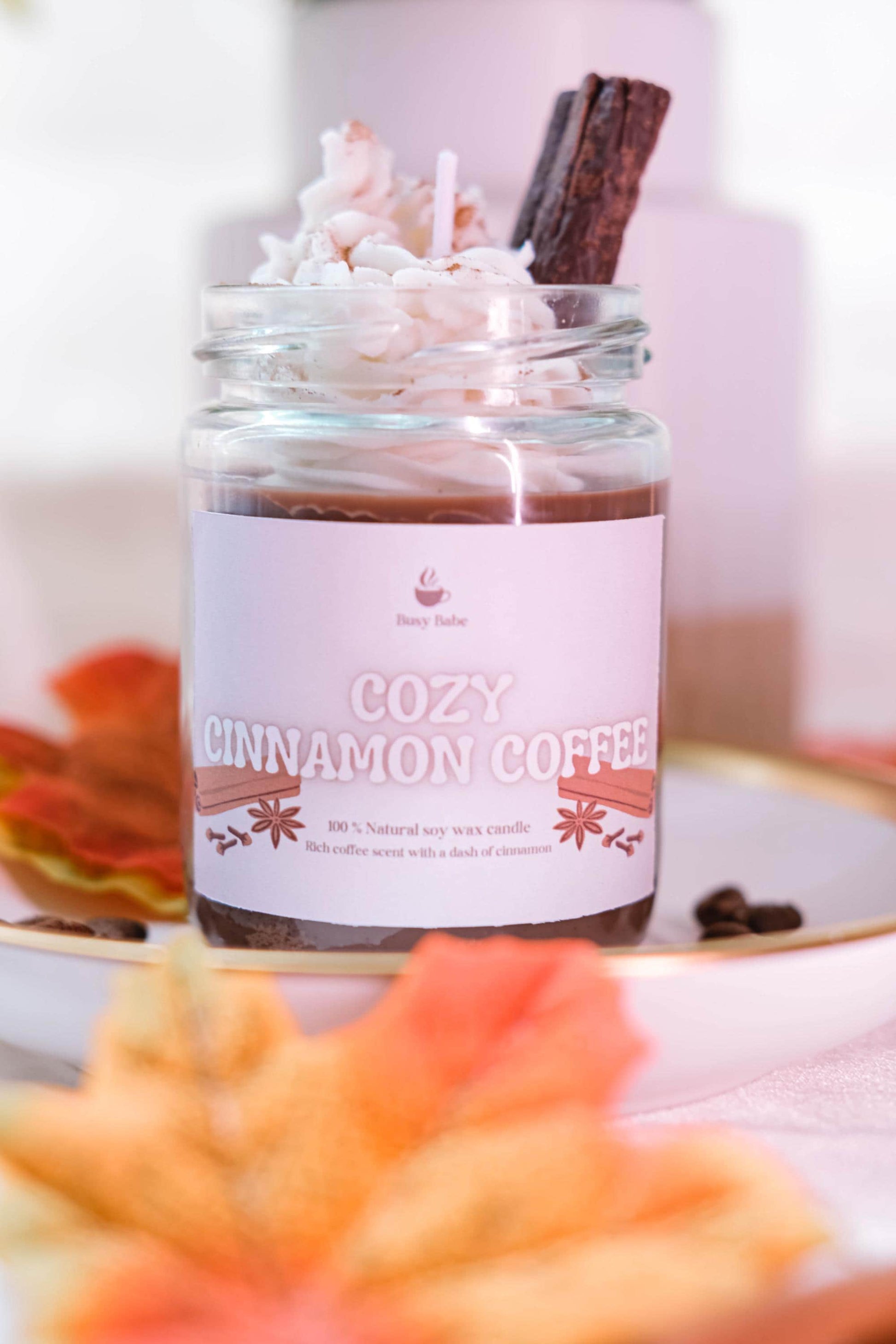 Cozy Cinnamon Coffee Candle, Coffee Scented, Food Candle, Housewarming Gift, Fall Decor Idea, Candle Gift Idea, Whipped Candle, Coffee Lover