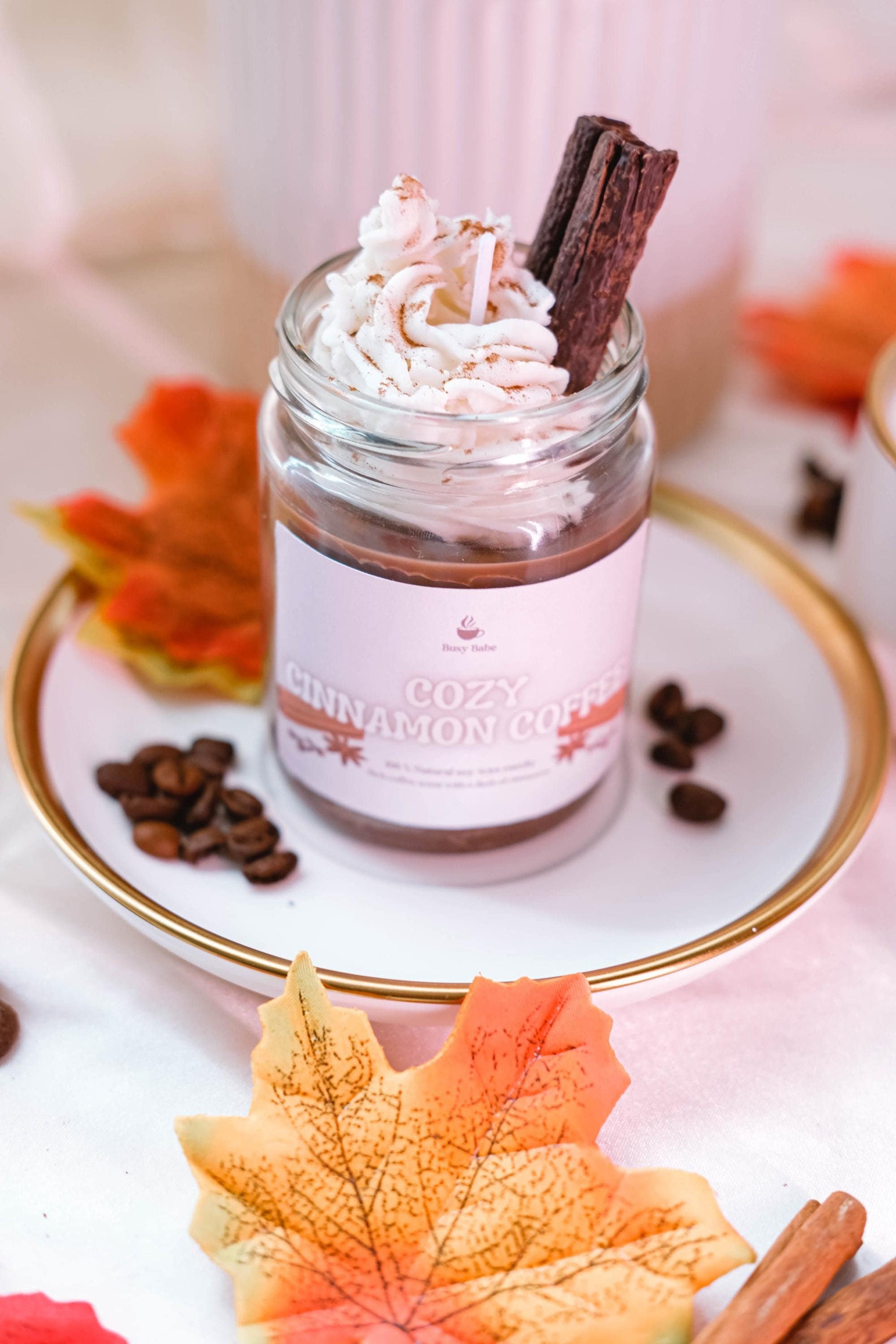 Cozy Cinnamon Coffee Candle, Coffee Scented, Food Candle, Housewarming Gift, Fall Decor Idea, Candle Gift Idea, Whipped Candle, Coffee Lover