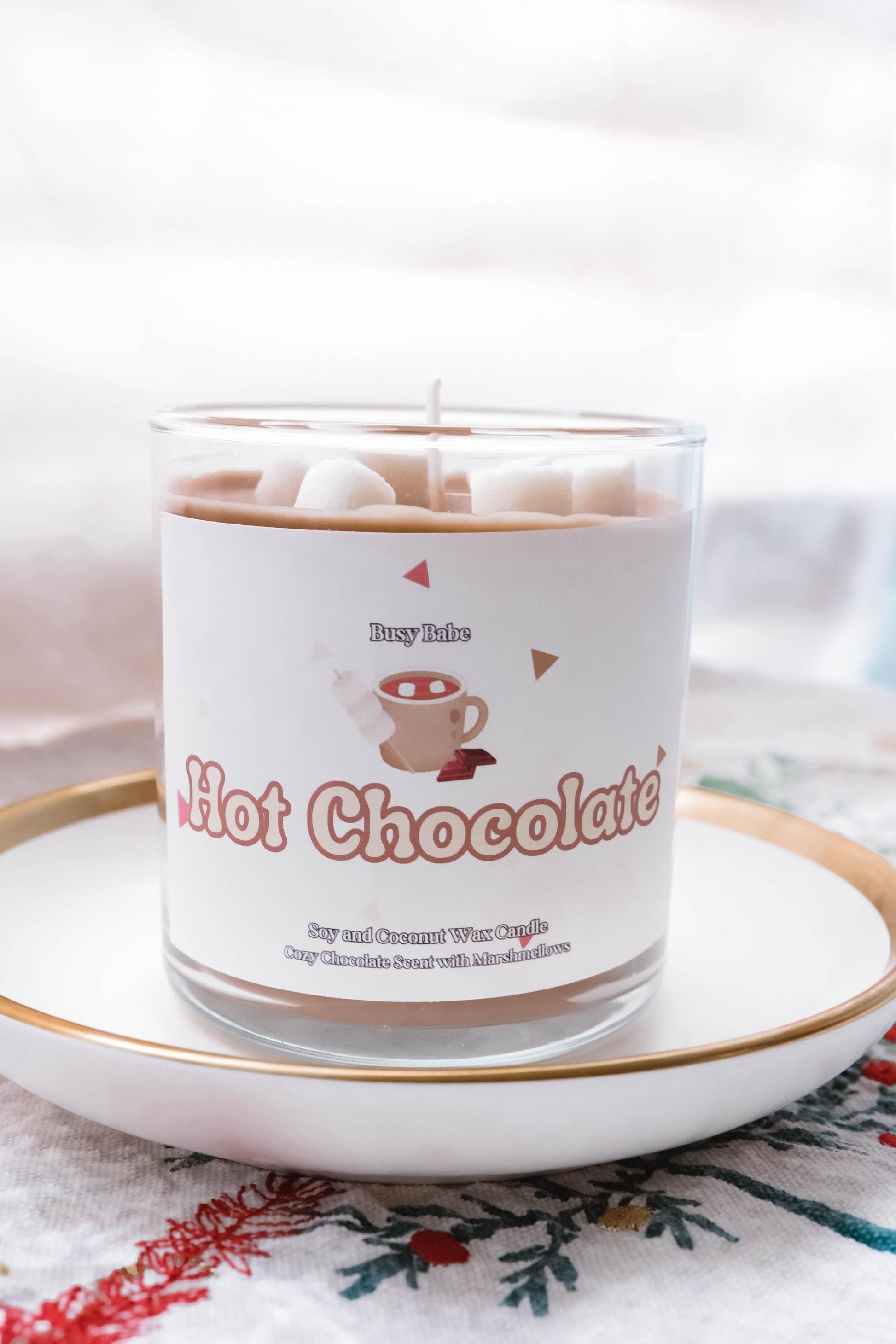 Hot Chocolate Candle, Holiday Candle, Cozy Fall Gifts, Food Candle, Foodie Gift, Gift for Her, Soy Coconut Wax, Hot Cocoa, Aesthetic Candle