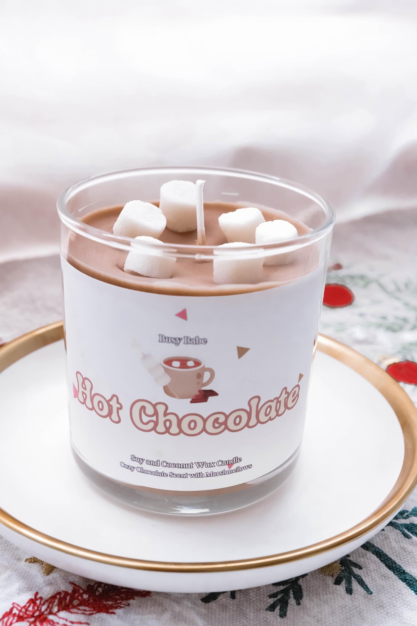 Hot Chocolate Candle, Holiday Candle, Cozy Fall Gifts, Food Candle, Foodie Gift, Gift for Her, Soy Coconut Wax, Hot Cocoa, Aesthetic Candle